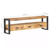 Industrial Style TV Unit Stand Media Lowboard Cabinet Vintage Storage Solid Wood
