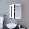 LED Illuminated Bathroom Mirror Cabinet with Sensor Lights Wall Mounted 600x700