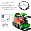 Ride On Train with 16 Pieces Tracks & Storage Box under Seat-Green