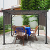 2PCS Outdoor Shade Canopy Cover Universal Waterproof Replacement Canopy Brown