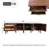 TV Stand TV Entertainment Unit Rattan Storage Sideboard Cabinet with LED Lights