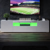 200cm High Gloss TV Stand White Cabinet Unit Doors Storage with RGB LED Cupboard