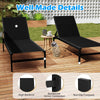 Heavy-Duty Patio Recliner W/ 6-Level Backrest & Breathable Fabric-Black