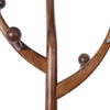 Wooden Coat Rack Freestanding Hallway Tree Rack With Sphere Base and 8 Hooks