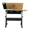 Adjustable Drafting Table Art Craft Drawing Desk w/Stool Architect Desk w/Drawer
