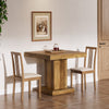31.5-Inch Square Dining Table for 4, Farmhouse Kitchen Table with Pedestal Base