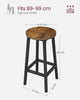 Counter Chair, Bar Stools Set of 2, Woodgrain Style, Fashionab