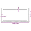 Table Top Dark Brown 80x40x(2-6) cm Treated Solid Wood Oak