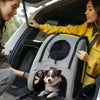 2 IN 1 Collapsible Dog Stroller Pet Dog Cat Travel Car Crate Cage Secure to Seat