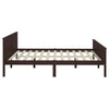 Bed Frame Dark Brown Solid Wood Pine 200x200 G7T0