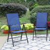 Patio Chairs Set of 2 Folding Outdoor Chairs Sling Dinning Adjustable Chairs