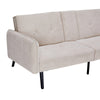 Sofa Bed Chenille Fabric w Cup Holders 3 Seater Click Clack Living Room Recliner