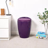 Storage Stool w/ Faux Leather Ottoman Seat Toys Holder ABS Plastic Foam | 51cm