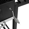 Garden Barbecue Grill Portable BBQ Trolley Grill with Thermometer Folding Shelf