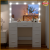 Large Dressing Table With LED Mirror Drawers Vanity Set Bedroom Makeup Table