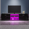 Modern High Gloss 2 Door TV Stand Unit Cabinet Entertainment Lowboard LED Light