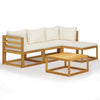 5 Piece Garden Lounge Set with Cushions Solid Wood Acacia (UK/IE/FI/NO only) vid