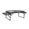 Portable Camping Table Folding Storage Outdoor Garden Desk Mesh Top Extendable