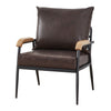 PU Single Sofa Wood Arm Metal Frame Comfort Save Space Office Home Hotel Lounge