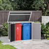 Large Double Wheelie Bin Storage Plastic Cover Garden Rubbish 2 Dustbins Shed