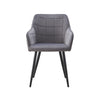 2 X Grey Velvet Dining Chairs Metal Legs Armchair Office Chairs Lounge Kitchen