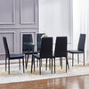 2/4/6 Dining Chairs Side Chairs High Back Velvet/Faux Leather Padded Seat Home
