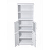 Modern White High Gloss Tall Bathroom Cabinet Storage Furniture Cupboard