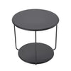 Sofa Side End Table with Stool Nested Pouffe Footstool Chair Round Coffee Table