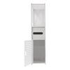 Free Standing White Toilet Paper Roll Holder Stand Bathroom Storage Cabinet Unit