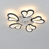 Ceiling Fan Light Reversible Airflow 5 Blades Mount Lighting APP/Remote Dimmable