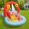 Family Paddling Pool Inflatable Purling Cooling Swimming Blow Up Pond with Slide