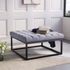 Grey Upholstered Coffee Table Sofa Side Side Chair Square Seat Footstool Stool