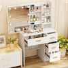 Dressing Table with Golden Handle 4 big Drawers and sliding Mirrow Makeup Desk