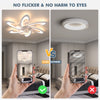 6 Speed Large LED Ceiling Fan with Lighting LED Light Adjustable Wind + Dawnzlqk