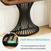 100CM Console Table, Industrial Entry Hallway Table with Geometric Metal Base