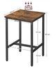 Industrial Bar Table Breakfast Kitchen Dining Room Furniture Vintage Tall Square