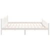 Bed Frame White Solid Wood 160x200 G4S2