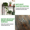 Tall Plant Stand Metal Indoor Flower Pot Rack Hanging Hooks Living Room Balcony