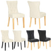 2/4x Faux Leather Dining Chairs High Back Padded Seat Kitchen Dining Room Chair