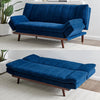 3 Seater Navy Blue Velvet Sofa Bed - Mondaine