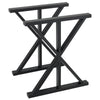 2Pc Black Industrial Metal Steel Door X Shape Table Legs Dining Desk Bench Frame