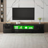 2M TV Unit Stand Cabinet w/LED Lights High Gloss Doors Entertainment Storage