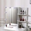 White Dressing Table Set with LED Lights 5 Drawers Mirror Bedroom Makeup Storage