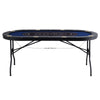 VEVOR 8 Player Oval Foldable Poker Table Casino Blackjack Texa Holdem Table 72"
