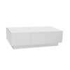 Coffee Table with Hidden Compartment and Storage Drawers for Living Room White