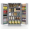COSTWAY 41” Tall Pantry Cabinet Kitchen Storage Cabinet with Doors-Grey