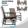 Garden Double Swing Glider Chair Rocking Chair Steel Swing Loveseat w/Table