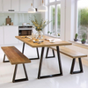 2x Industrial Steel Table Legs Stand Feet Trapezium X Square Shape Frame 2024