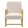 Occasional Wooden Frame Armchair Deep Button Padded Lounge Tub Chair Sofa Fabric