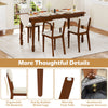 2 Pcs Modern Dining Chair w/Rubber Wood Legs-Walnut